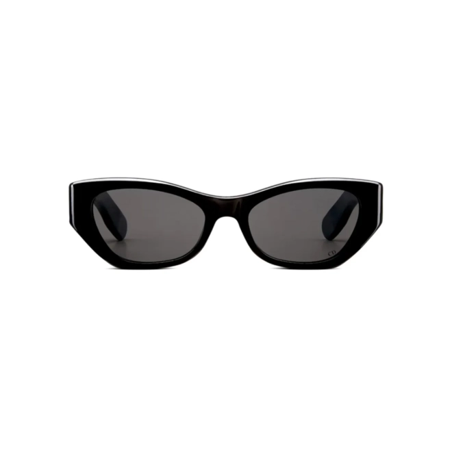 Óculos de Sol Chris Dior Lady 95.22 B1I CD40147I_5301A Acetato Preto com lentes na cor Cinza 2