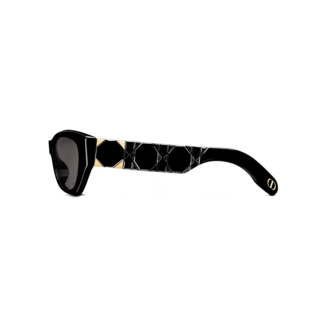 Óculos de Sol Chris Dior Lady 95.22 B1I CD40147I_5301A Acetato Preto com lentes na cor Cinza 3