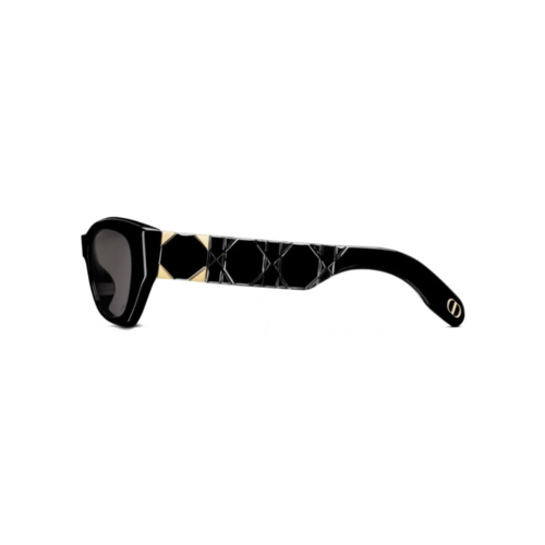 Óculos de Sol Chris Dior Lady 95.22 B1I CD40147I_5301A Acetato Preto com lentes na cor Cinza