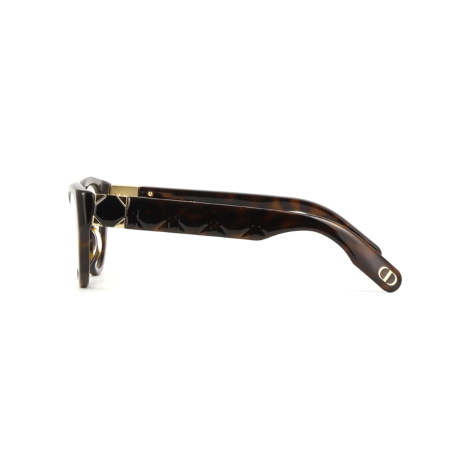 Óculos de Grau Chris Dior Lady 95.22O B1I CD50098I_52052 Acetato Marrom Mesclado 3