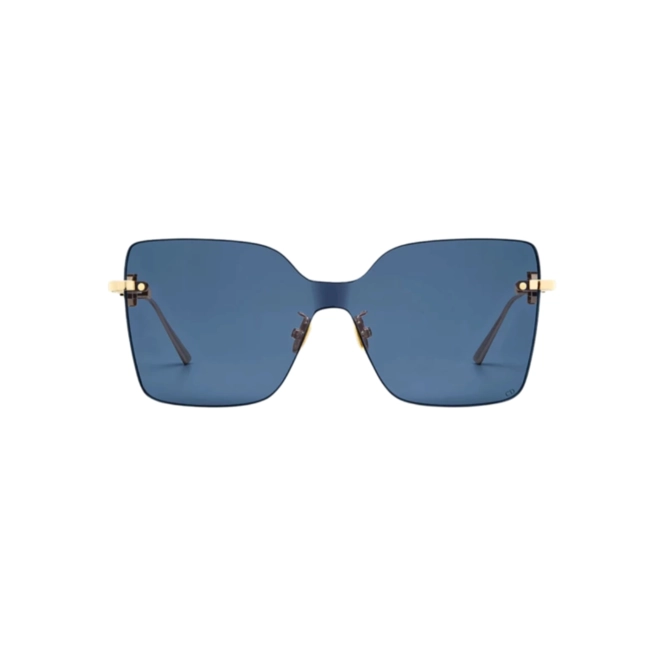 Óculos de Sol Chris Dior CD Chain M1U CD40153U_0010V Metal Dourado com lentes na cor Azul 2