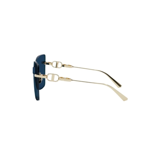 Óculos de Sol Chris Dior CD Chain M1U CD40153U_0010V Metal Dourado com lentes na cor Azul
