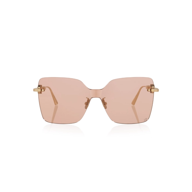 Óculos de Sol Chris Dior CD Chain M1U CD40153U_0010Y Metal Dourado com lentes na cor Rosa 2
