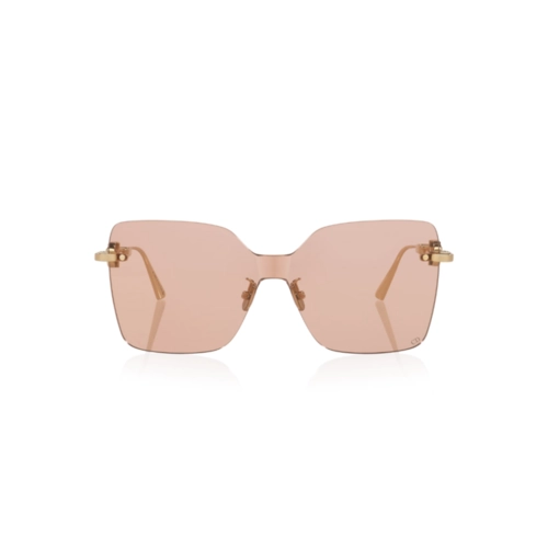 Óculos de Sol Chris Dior CD Chain M1U CD40153U_0010Y Metal Dourado com lentes na cor Rosa
