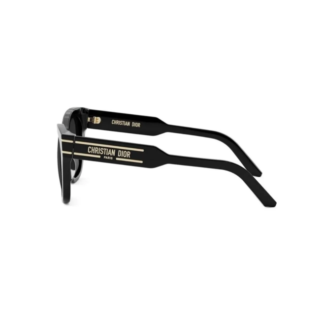 Óculos de Sol Christian Dior DiorSignature B4I CD40158I_5201A Acetato Preto com lentes na cor Fumê 3