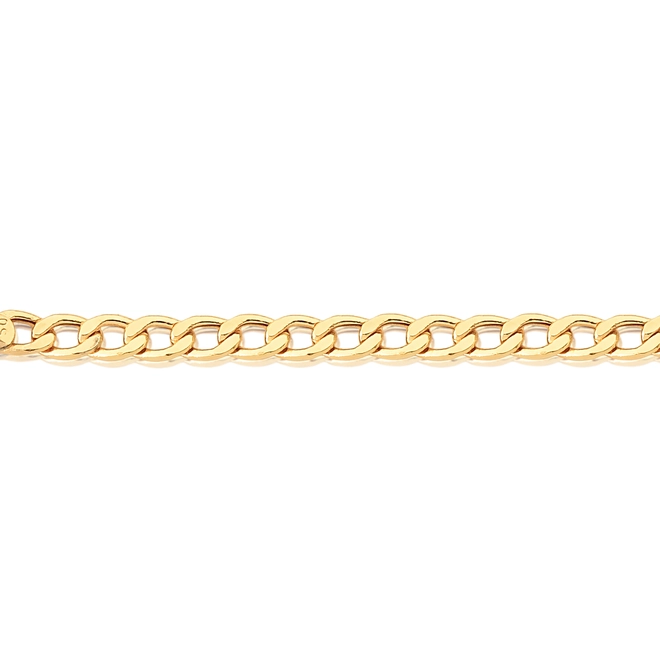 Corrente elo Groumet oca polida ouro 18k fecho mosquetão 70cm 2