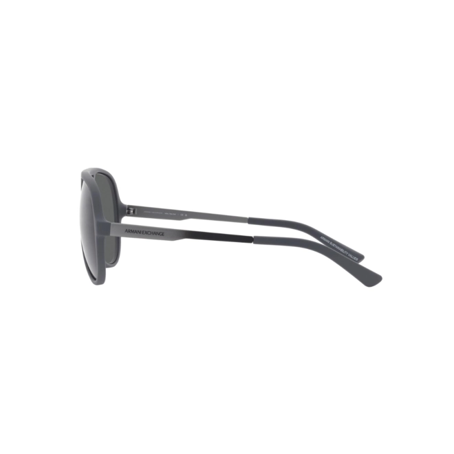 Óculos de Sol Armani Exchange 0AX4133S 82948760 Acetato Cinza Fosco com lentes na cor Cinza Escuro 4