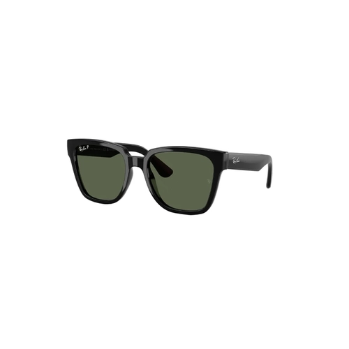 Óculos de Sol Ray-Ban 0RB4437L 601/9A55 Acetato Preto com lentes na cor Verde