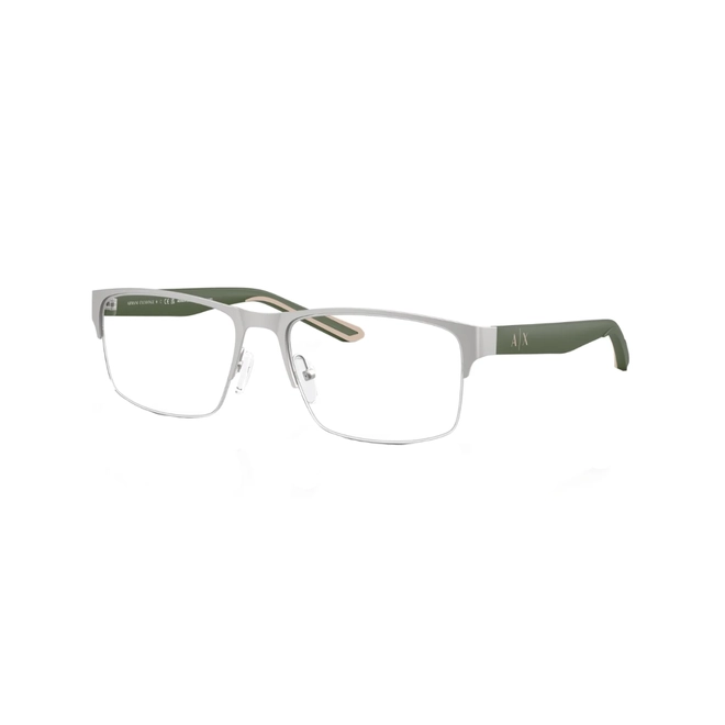 Óculos de Grau Armani Exchange 0AX1068 6045 56 Metal Prata Fosco 1