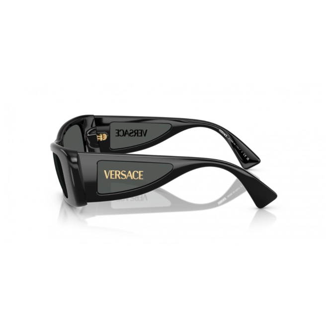 Óculos de Sol Versace 0VE4481 GB1/8754 Acetato Preto com lentes na cor Cinza 3