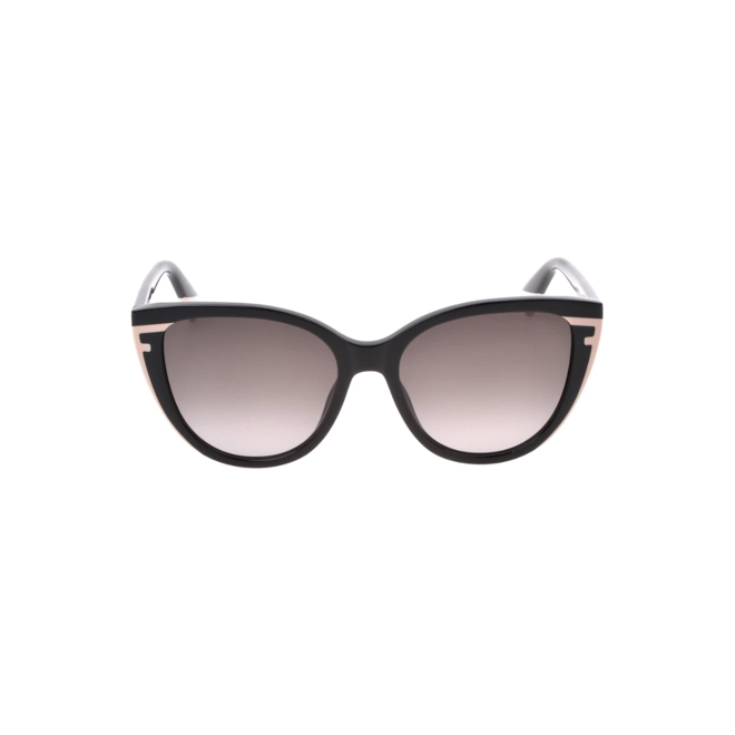 Óculos de Sol Furla SFU783 55700Y Acetato Preto e Rosa com lentes na cor Fumê Degradê 3