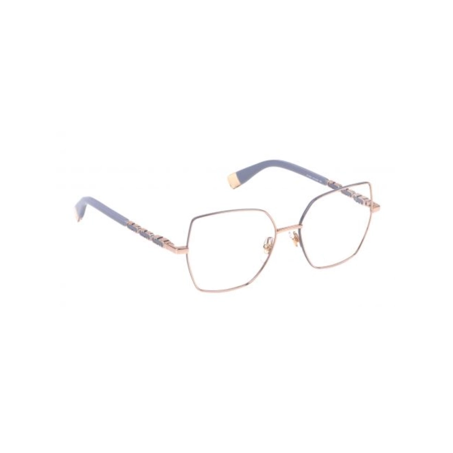 Óculos de Grau Furla VFU835 540E91 Aço Dourado e Azul 3