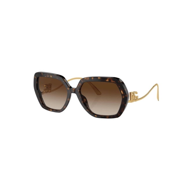 Óculos de Sol Dolce & Gabbana 0DG4468B 502/1358 Acetato Marrom Mesclado com lentes na cor Marrom Degradê 1