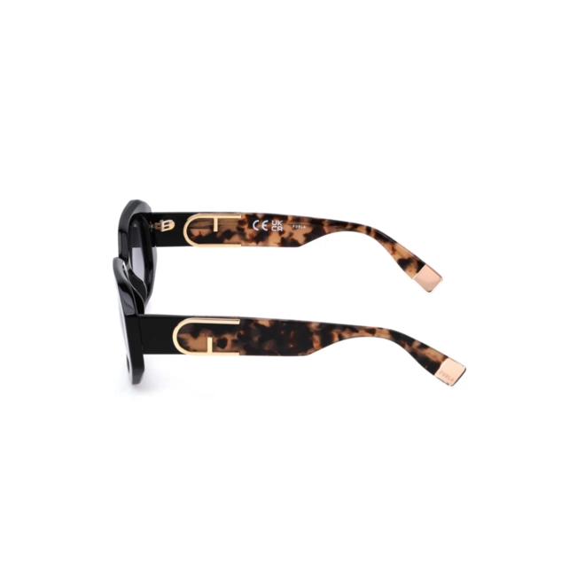 Óculos de Sol Furla SFU815V 54700Y Acetato Preto com lentes na cor Cinza Degradê 4