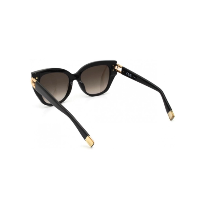 Óculos de Sol Furla SFU816 550700 Acetato Preto com lentes na cor Fumê Degradê 4