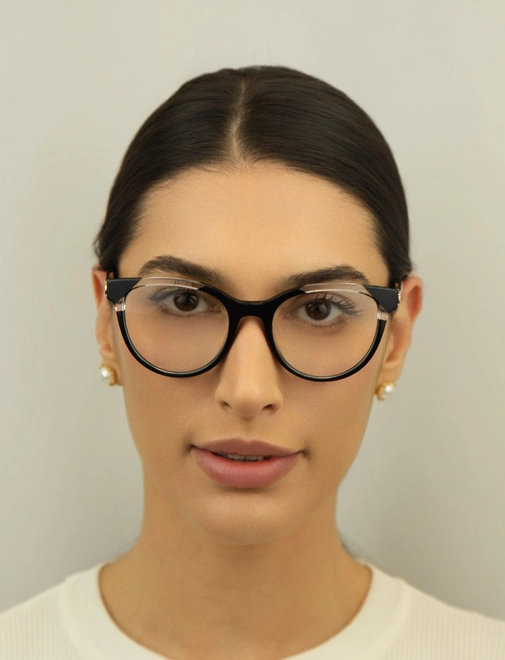 Óculos de Grau Furla VFU672 510700 Acetato Preto e Transparente 2