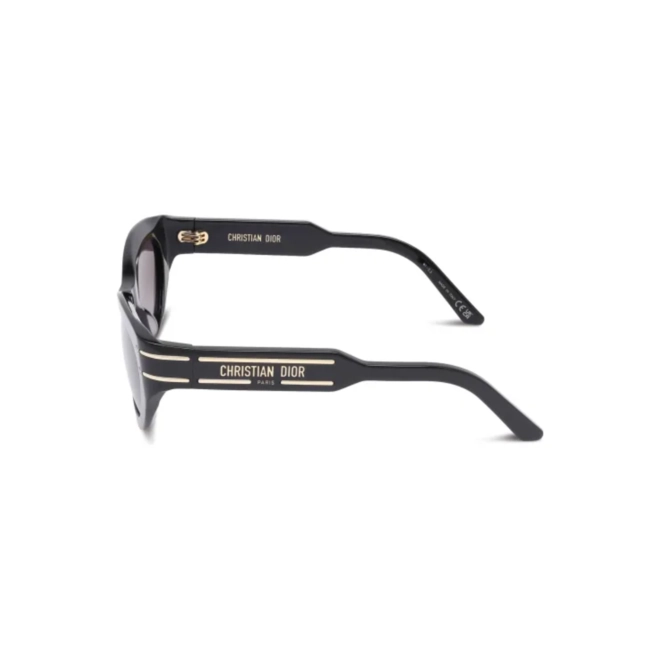Óculos de Sol Christian Dior Diorsignature B7I CD40130I_5210B Acetato Preto com lentes na cor Cinza Degradê 3