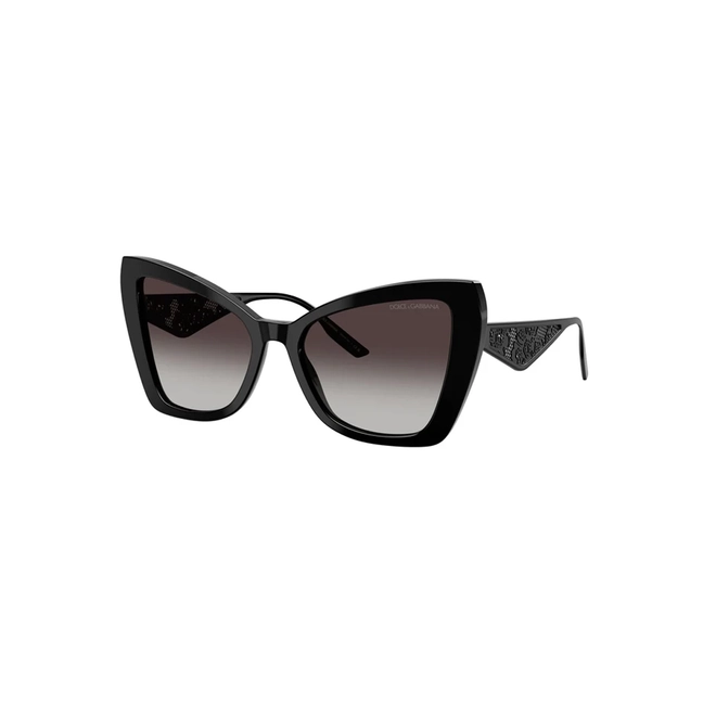 Óculos de Sol Dolce & Gabbana 0DG4489 501/8G55 Acetato Preto com lentes na cor Cinza Degradê 1