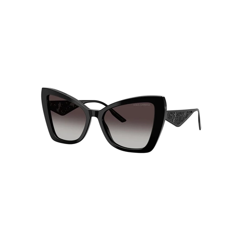 Óculos de Sol Dolce & Gabbana 0DG4489 501/8G55 Acetato Preto com lentes na cor Cinza Degradê