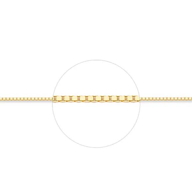 Tornozeleira malha Veneziana ouro 18k polida 24CM 3