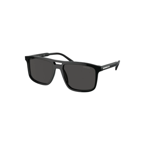 Óculos de Sol Prada 0PR A22S 16K08Z58 Acetato Preto com lentes na cor Cinza