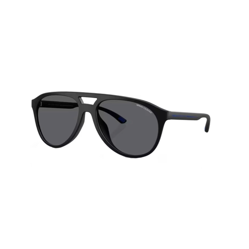 Óculos de Sol Armani Exchange 0AX4156SU 8078T359 Acetato Preto Fosco com lentes na cor Cinza Polarizado
