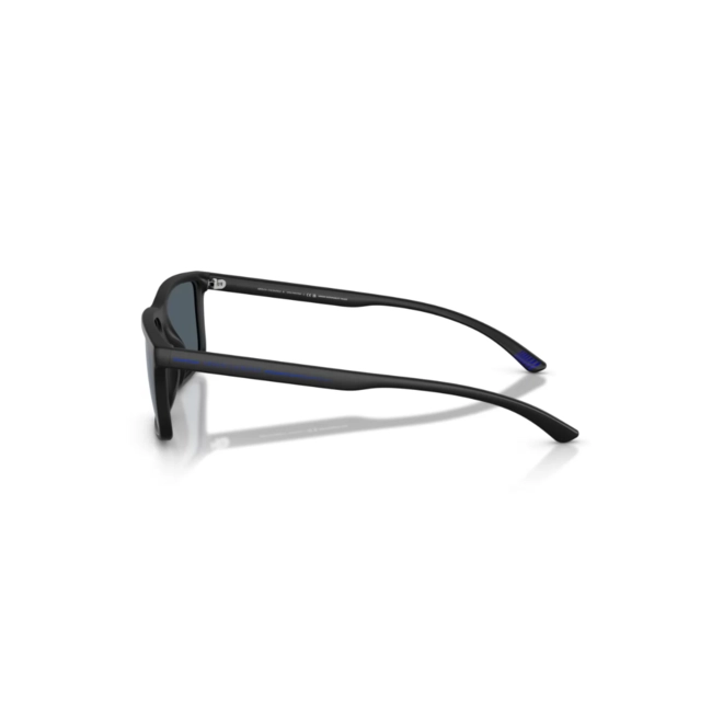 Óculos de Sol Armani Exchange 0AX4157SU 80785557 Acetato Preto Fosco com lentes na cor Azul Espelhado 3