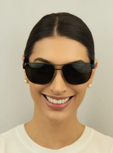 Óculos de Sol Ray-Ban 0RB3745L 006/7163 Metal Preto com lentes na cor Verde