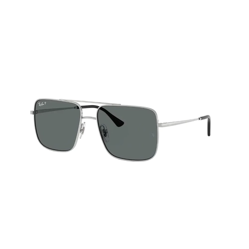 Óculos de Sol Ray-Ban Ari 0RB3758 003/8156 Metal Prata com lentes na cor Cinza Polarizado