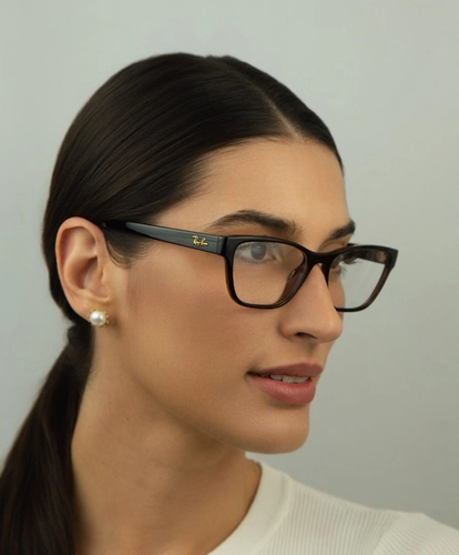 Óculos de Grau Ray-Ban 0RX7252L 2012 54 Acetato Marrom Mesclado