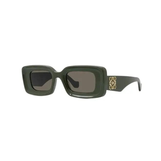 Óculos de Sol Loewe LW40101I_4696E Acetato Verde Escuro com lentes na cor Marrom 1