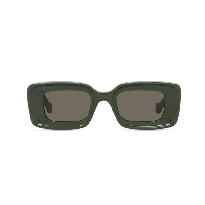 Óculos de Sol Loewe LW40101I_4696E Acetato Verde Escuro com lentes na cor Marrom 2