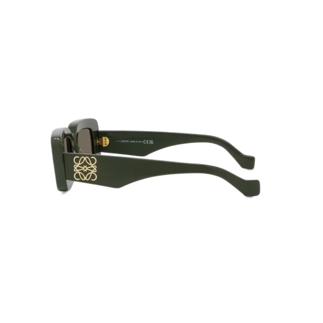 Óculos de Sol Loewe LW40101I_4696E Acetato Verde Escuro com lentes na cor Marrom 3
