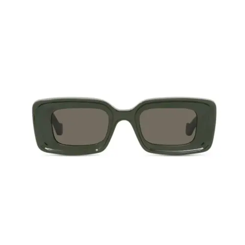 Óculos de Sol Loewe LW40101I_4696E Acetato Verde Escuro com lentes na cor Marrom