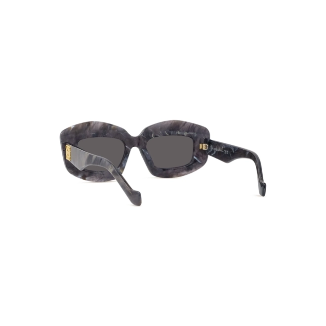 Óculos de Sol Loewe LW40114I_4963A Acetato Preto Mesclado com lentes na cor Cinza 5
