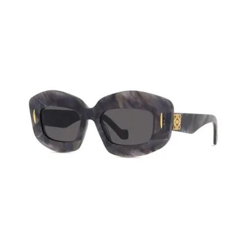 Óculos de Sol Loewe LW40114I_4963A Acetato Preto Mesclado com lentes na cor Cinza