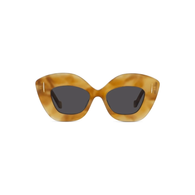 Óculos de Sol Loewe LW40127I_4853A Acetato Amarelo Mesclado com lentes na cor Cinza 2