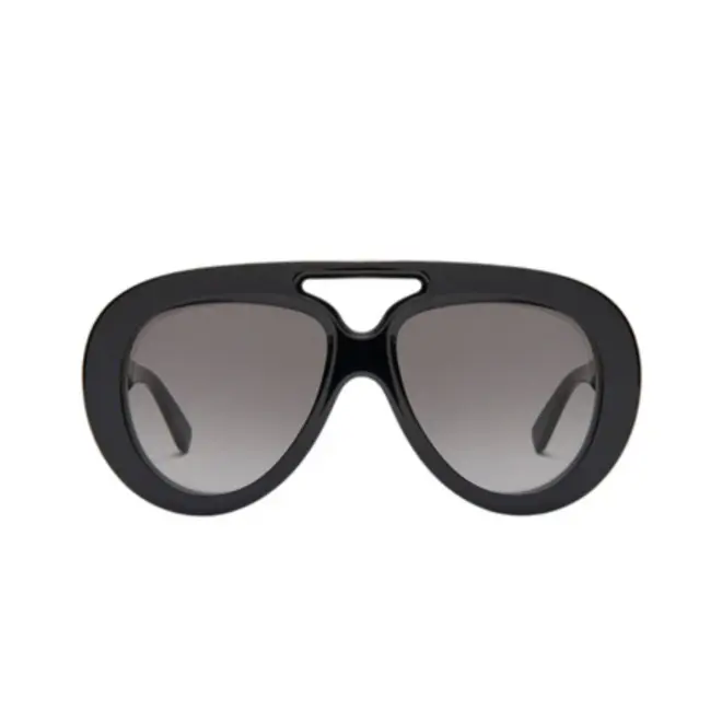 Óculos de Sol Loewe LW40144U_5501B Acetato Preto com lentes na cor Cinza Degradê 2