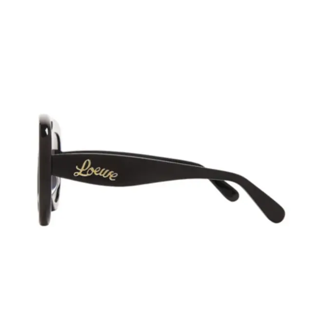 Óculos de Sol Loewe LW40144U_5501B Acetato Preto com lentes na cor Cinza Degradê 3