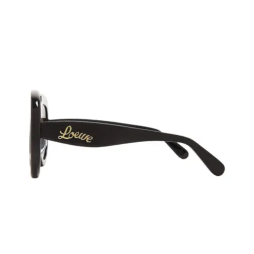 Óculos de Sol Loewe LW40144U_5501B Acetato Preto com lentes na cor Cinza Degradê