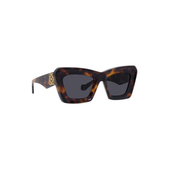 Óculos de Sol Loewe LW40145I_5252A Acetato Marrom Mesclado com lentes na cor Cinza 3