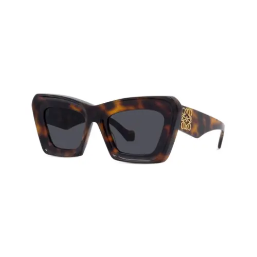 Óculos de Sol Loewe LW40145I_5252A Acetato Marrom Mesclado com lentes na cor Cinza