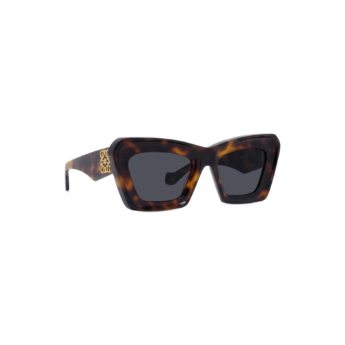 Óculos de Sol Loewe LW40145I_5252A Acetato Marrom Mesclado com lentes na cor Cinza