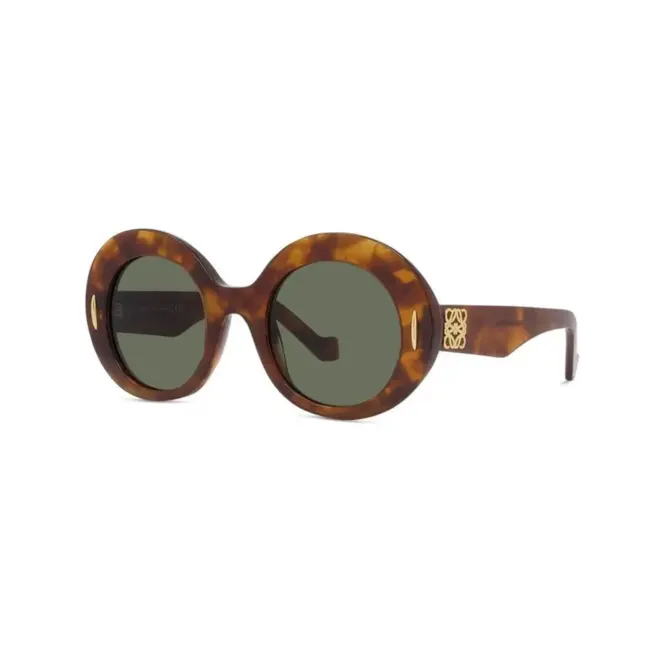 Óculos de Sol Loewe LW40146I_5053N Acetato Marrom Mesclado com lentes na cor Verde 1