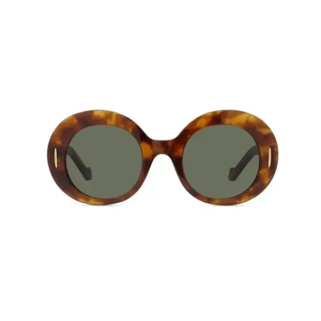 Óculos de Sol Loewe LW40146I_5053N Acetato Marrom Mesclado com lentes na cor Verde 2