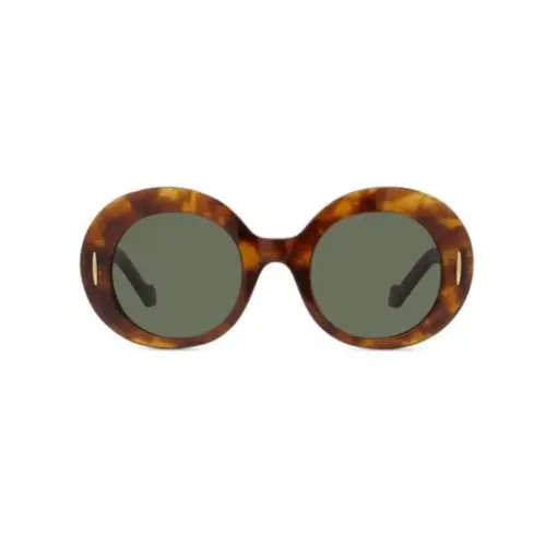 Óculos de Sol Loewe LW40146I_5053N Acetato Marrom Mesclado com lentes na cor Verde