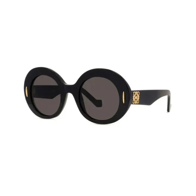 Óculos de Sol Loewe LW40146I_5001A Acetato Preto com lentes na cor Cinza 1