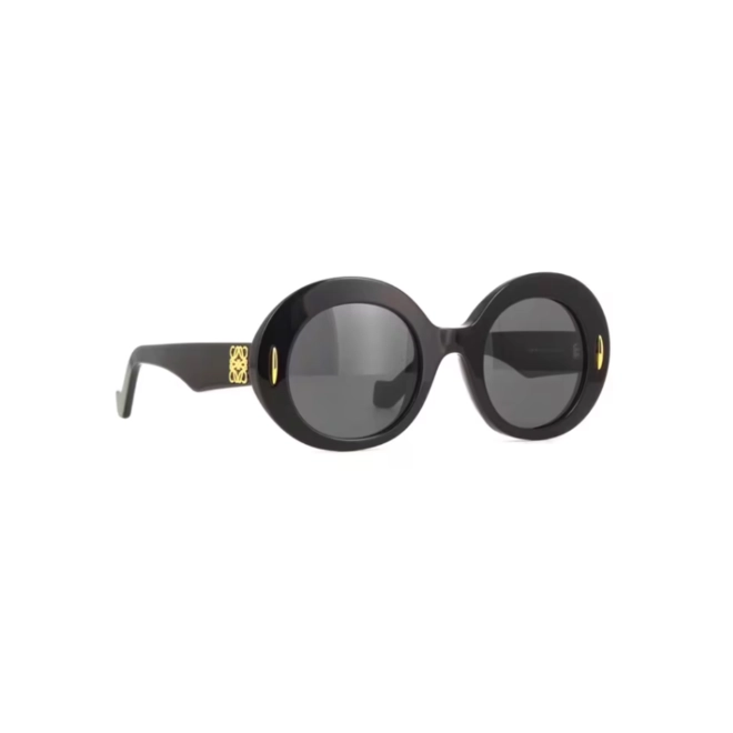 Óculos de Sol Loewe LW40146I_5001A Acetato Preto com lentes na cor Cinza 3