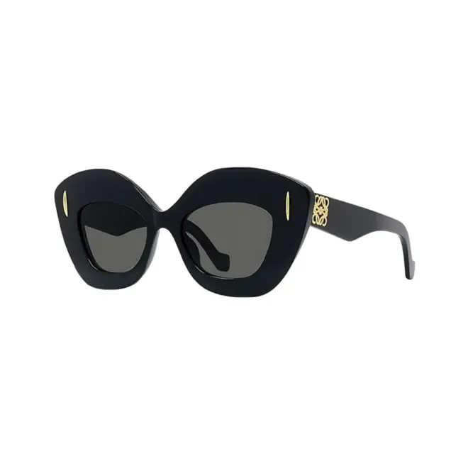 Óculos de Sol Loewe LW40127I_4801A Acetato Preto com lentes na cor Cinza 1