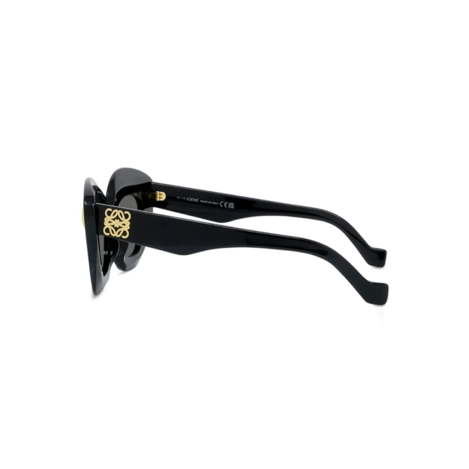 Óculos de Sol Loewe LW40127I_4801A Acetato Preto com lentes na cor Cinza 3